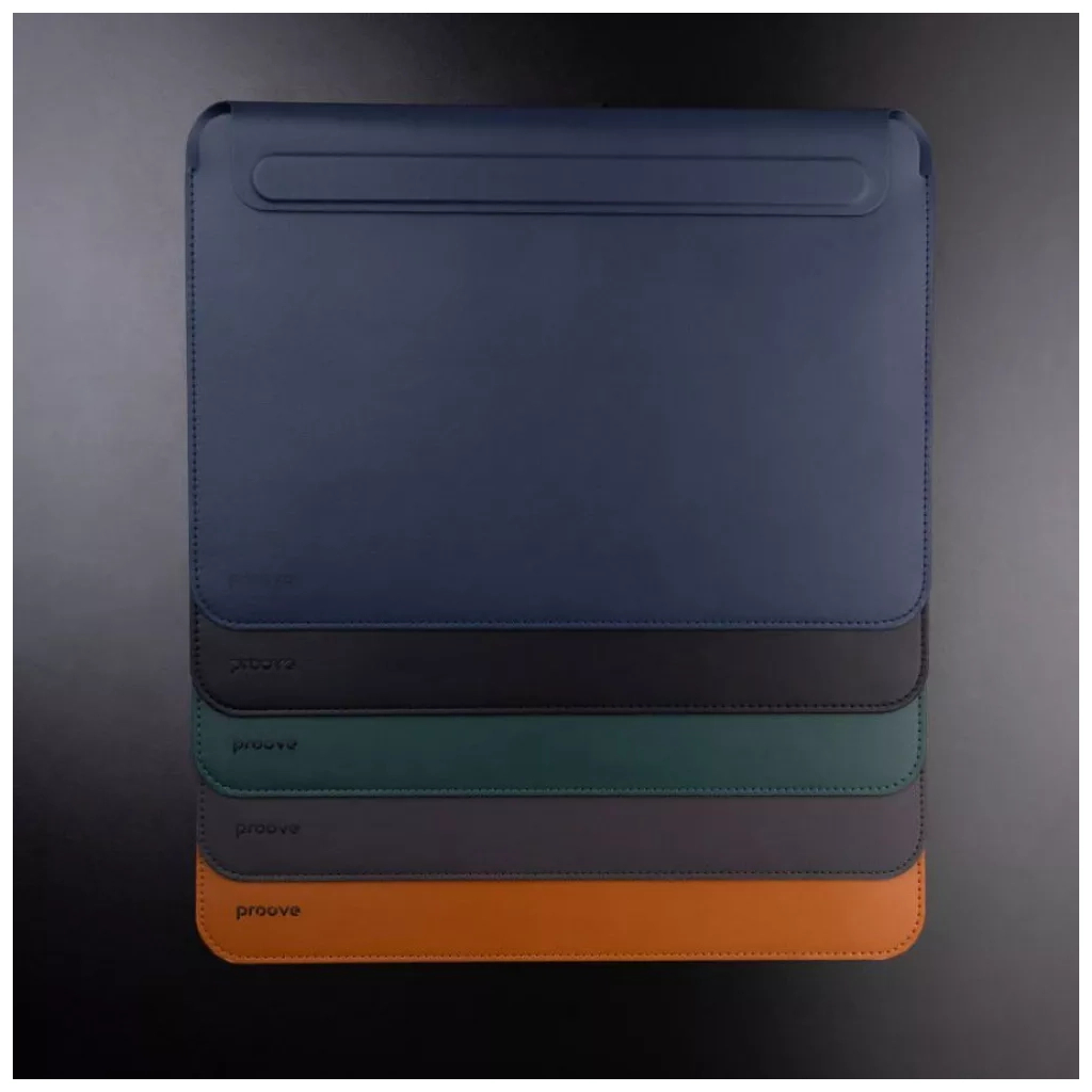 Чохол до ноутбука Proove 15,4/16,2 MacBook Leather Sleeve gray (PCLSMB161605) - зображення 4