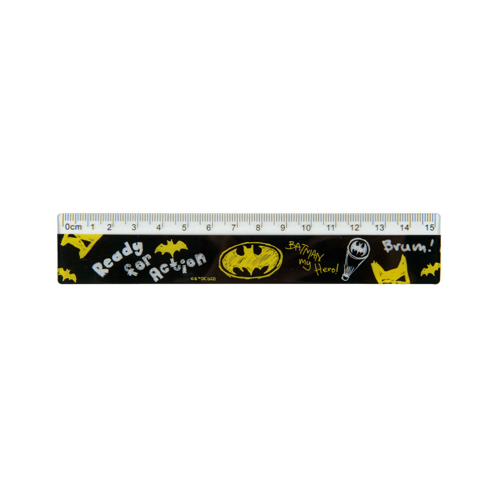 Лінійка Kite пластикова DC Comics, 15 см (DC22-090) - зображення 1