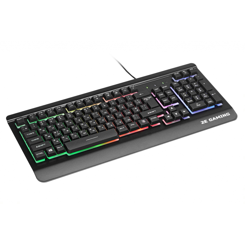 Клавіатура 2E KG320 LED USB Black Ukr (2E-KG320UB) - зображення 5