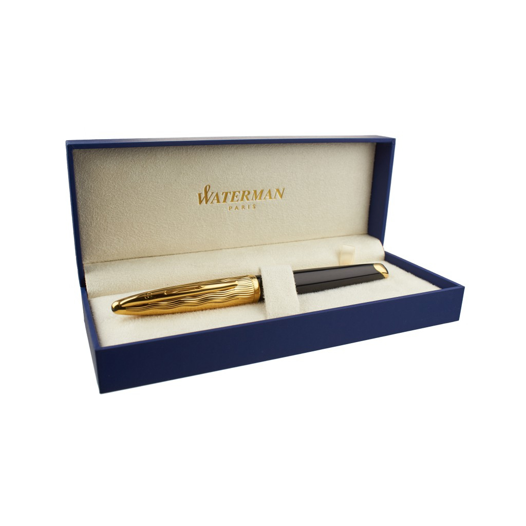 Ручка пір'яна Waterman CARENE Essential Black/Gold GT  FP F (11 204) - зображення 6
