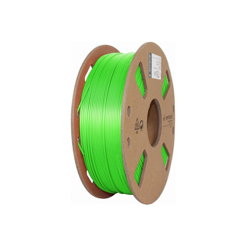 Пластик для 3D-принтера Gembird PLA+, 1.75 мм, 1 kg, green (3DP-PLA+1.75-02-G) - зображення 1