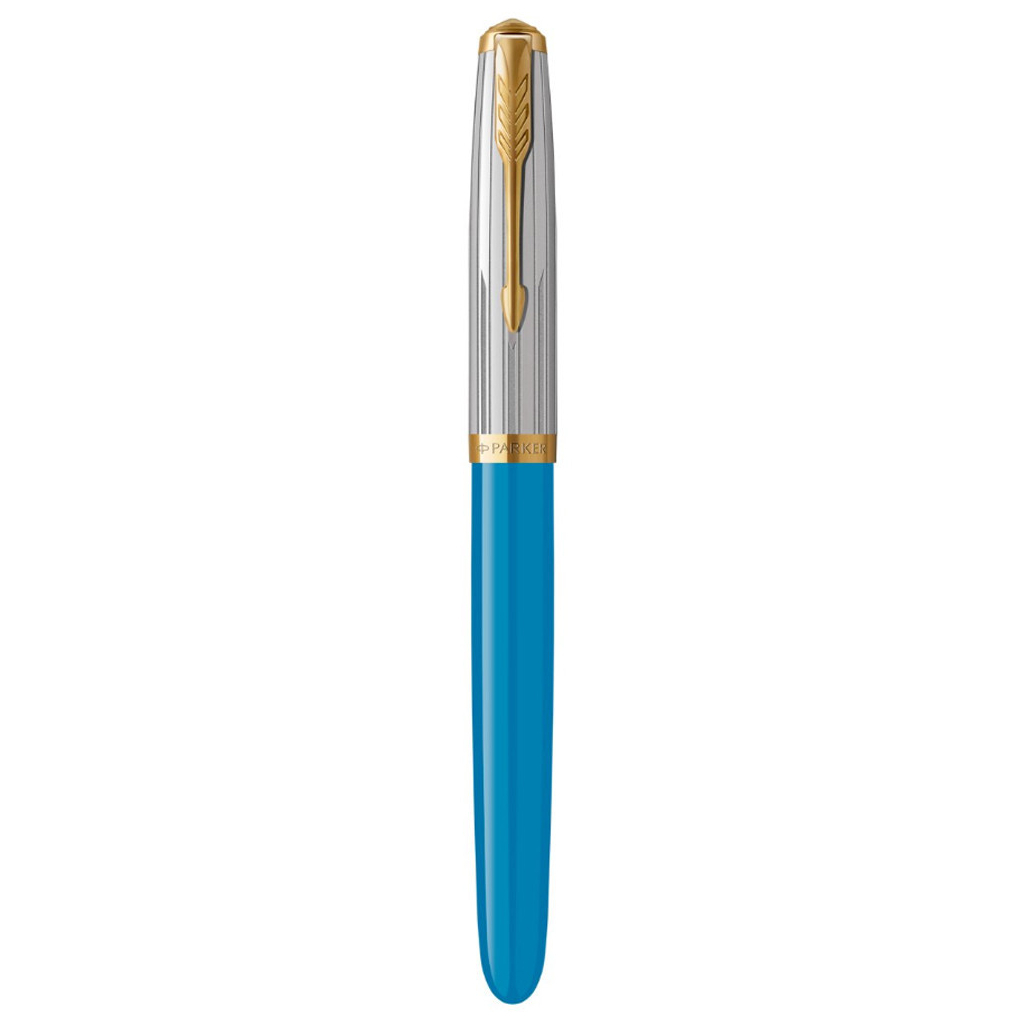 Ручка пір'яна Parker PARKER 51 Premium Turquoise GT  FP F (56 411) - зображення 2
