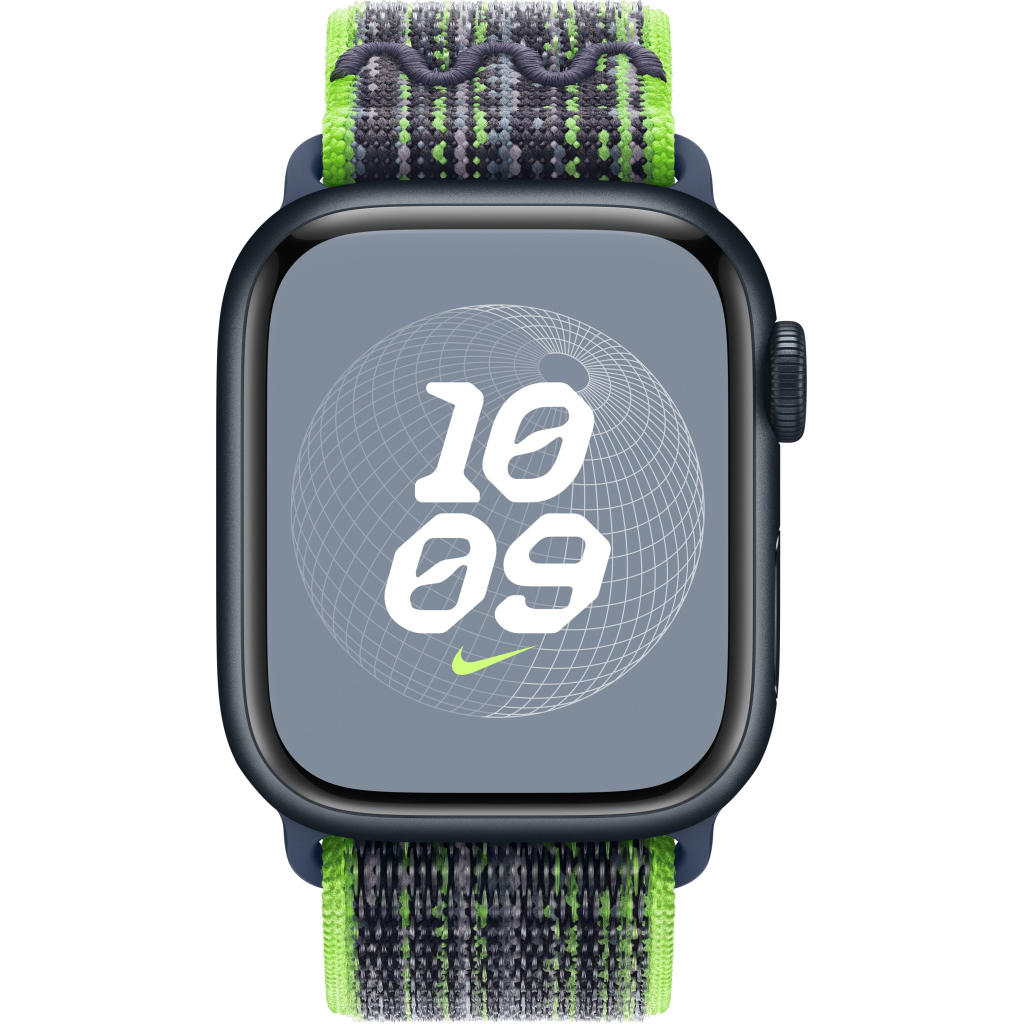 Ремінець до смарт-годинника Apple 41mm Bright Green/Blue Nike Sport Loop (MTL03ZM/A) - зображення 4