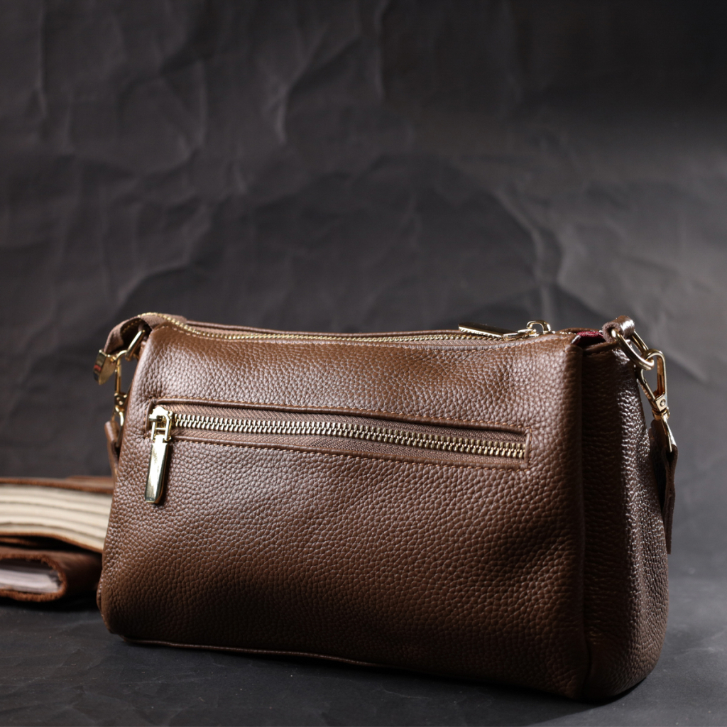 Сумка Vintage Жіноча через плече із натуральної шкіри Бежева (22288) - зображення 11