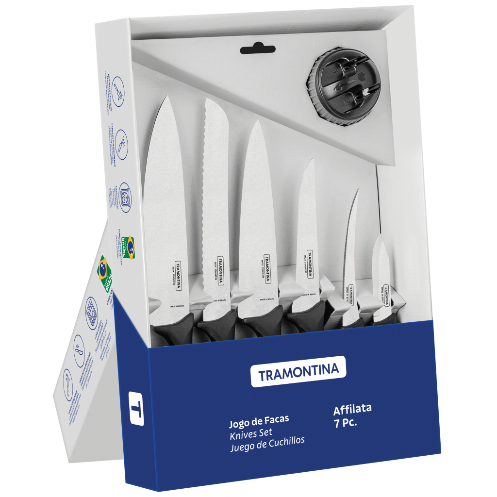 Набір ножів Tramontina Affilata +точило 7 предметів (23699/060) - зображення 3