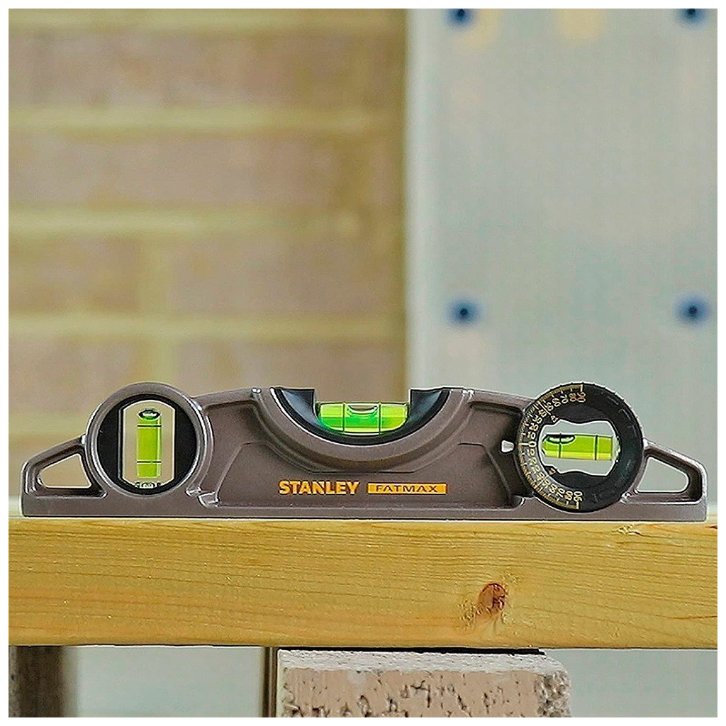 Рівень Stanley FatMax XL TORPEDO, алюмінієвий, 250мм, 3 капсули, магнітний. (0-43-609) - зображення 5