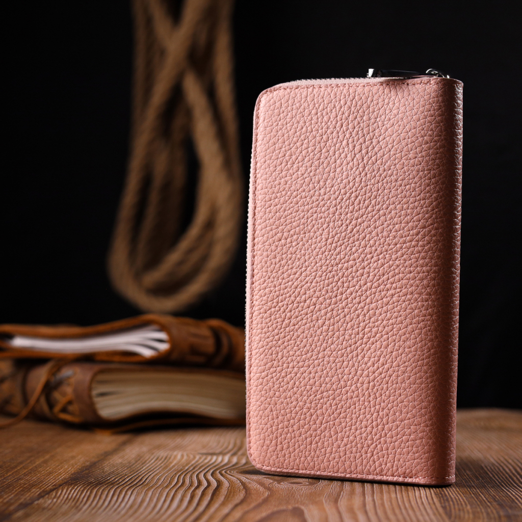 Гаманець Karya З натуральної шкіри Рожевий (21158) - зображення 10