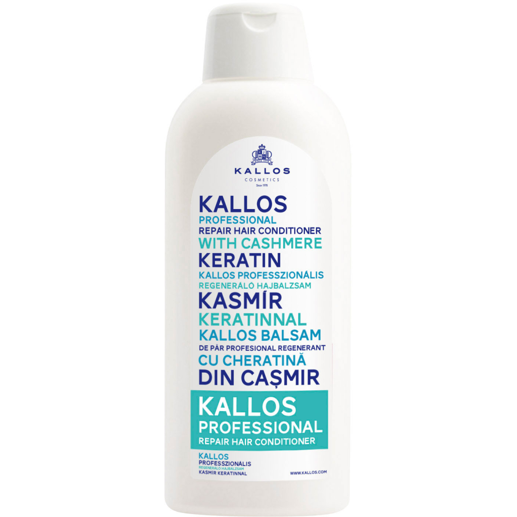 Кондиціонер для волосся Kallos Cosmetics Cashmere Keratin для професійного відновлення 1000 мл (5998889508395) - зображення 1