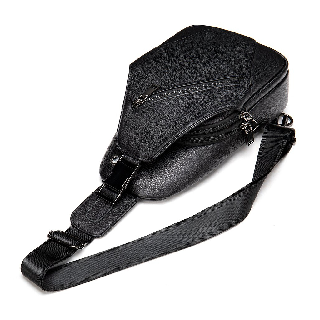 Сумка Vintage Слінг через плече в зернистій шкірі Чорна (20249) - зображення 8