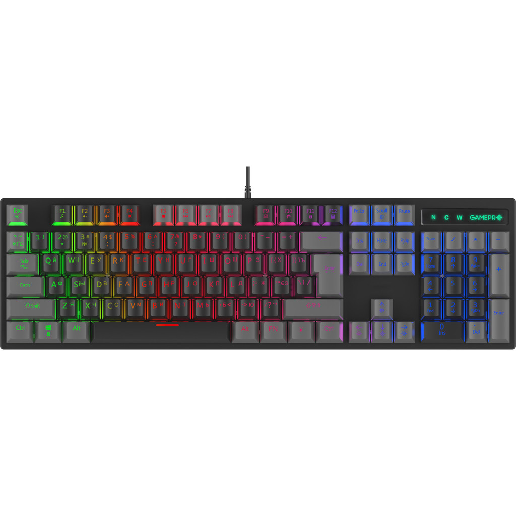 Клавіатура GamePro MK105R LED Red Switch USB Black (MK105R) - зображення 1