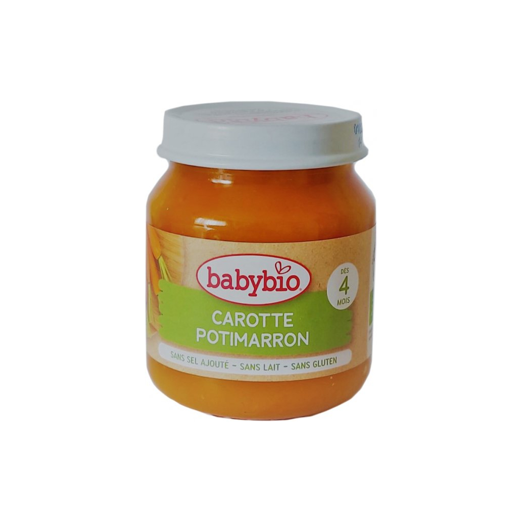 Дитяче пюре BabyBio з моркви та китайського гарбуза з 4 місяців 130 г (3288131500423) - зображення 1