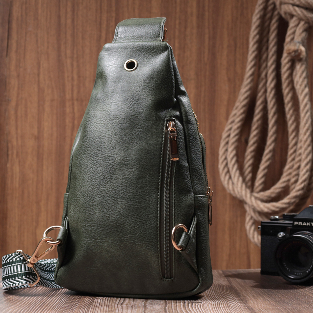 Сумка Vintage З екошкіри Зелена (22745) - зображення 10