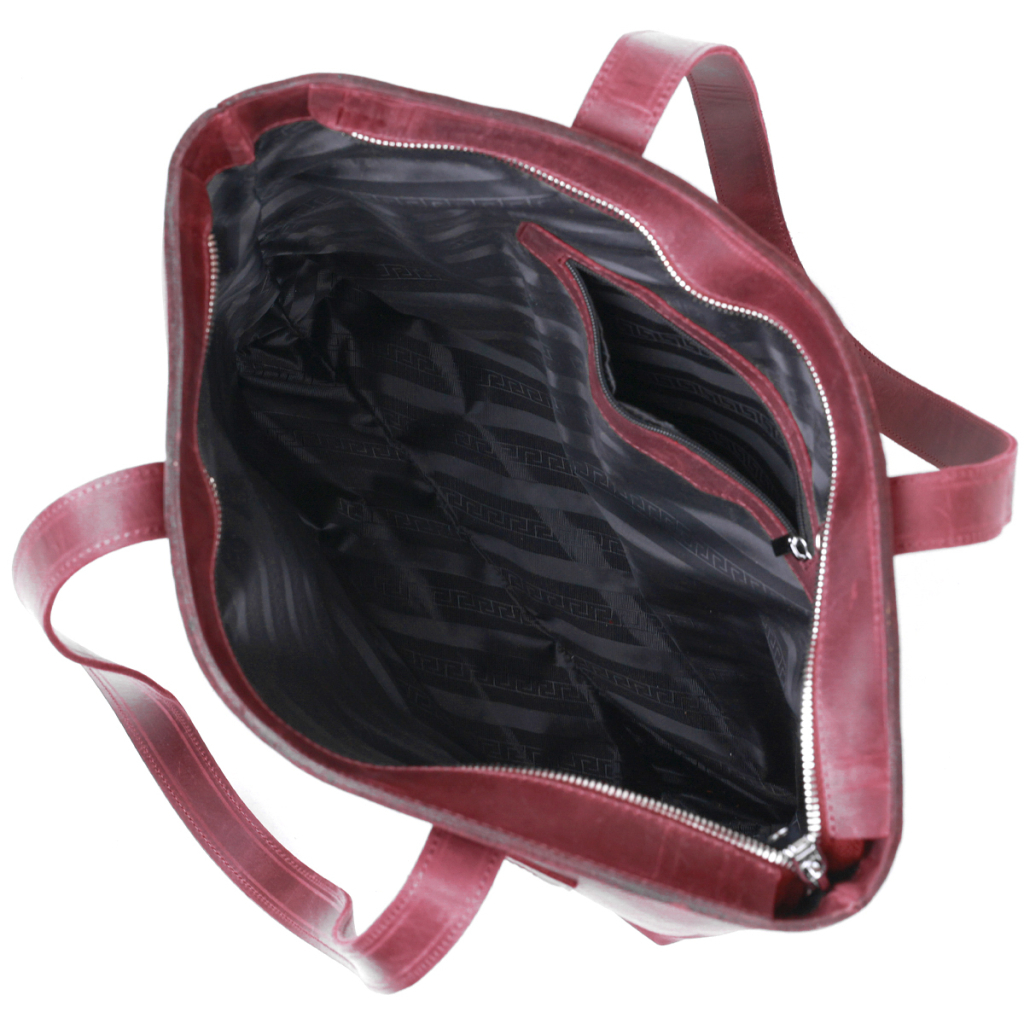 Сумка Shvigel Вінтажна шопер Бордова (16350) - зображення 6