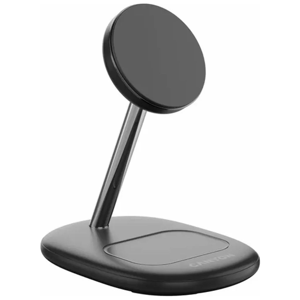 Зарядний пристрій Canyon wireless charger WCS-205 15W Qi2 2in1 w/o adapter Black (CNS-WCS205BW/A) - изображение 3