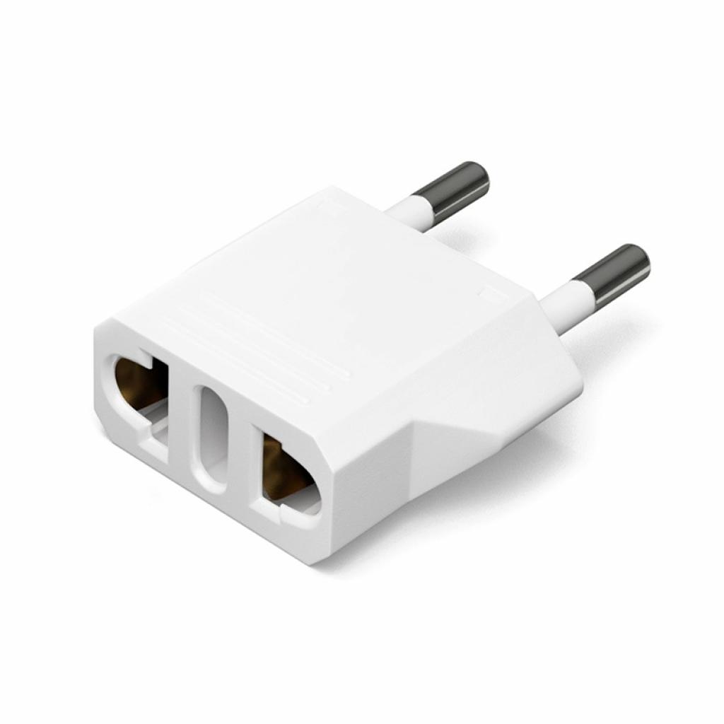 Перехідник PowerPlant 220В EU/US білий (DV00DV0023) - зображення 1