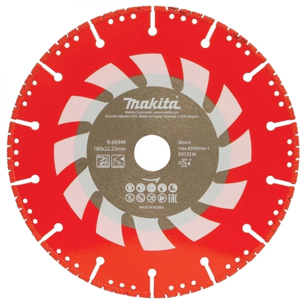 Круг відрізний Makita алмазний для рятувальних робіт 180х22,23 мм (B-66949) - зображення 1