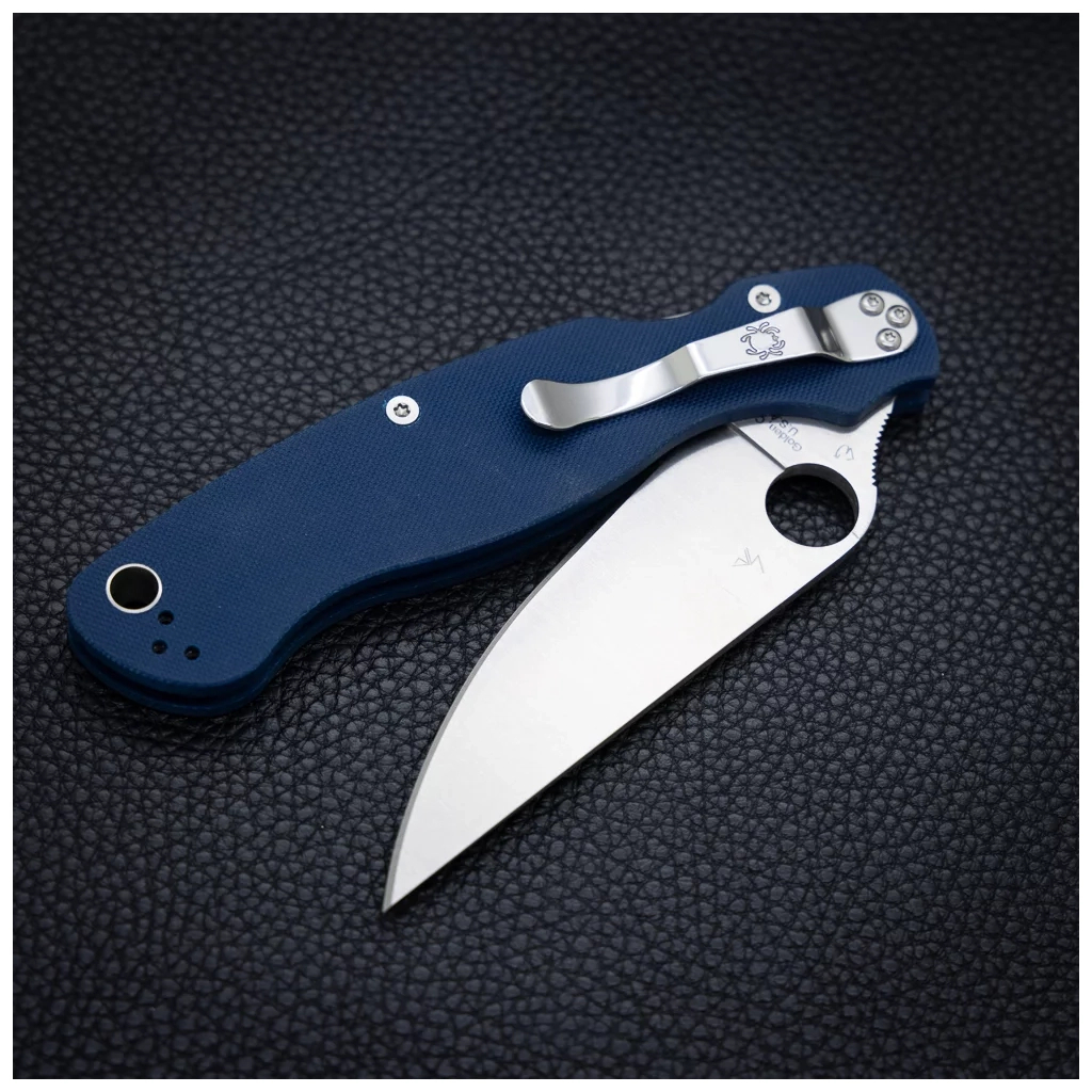 Ніж Spyderco Military 2 CPM SPY27 G-10 Cobalt Blue (C36GPCBL2) - зображення 11