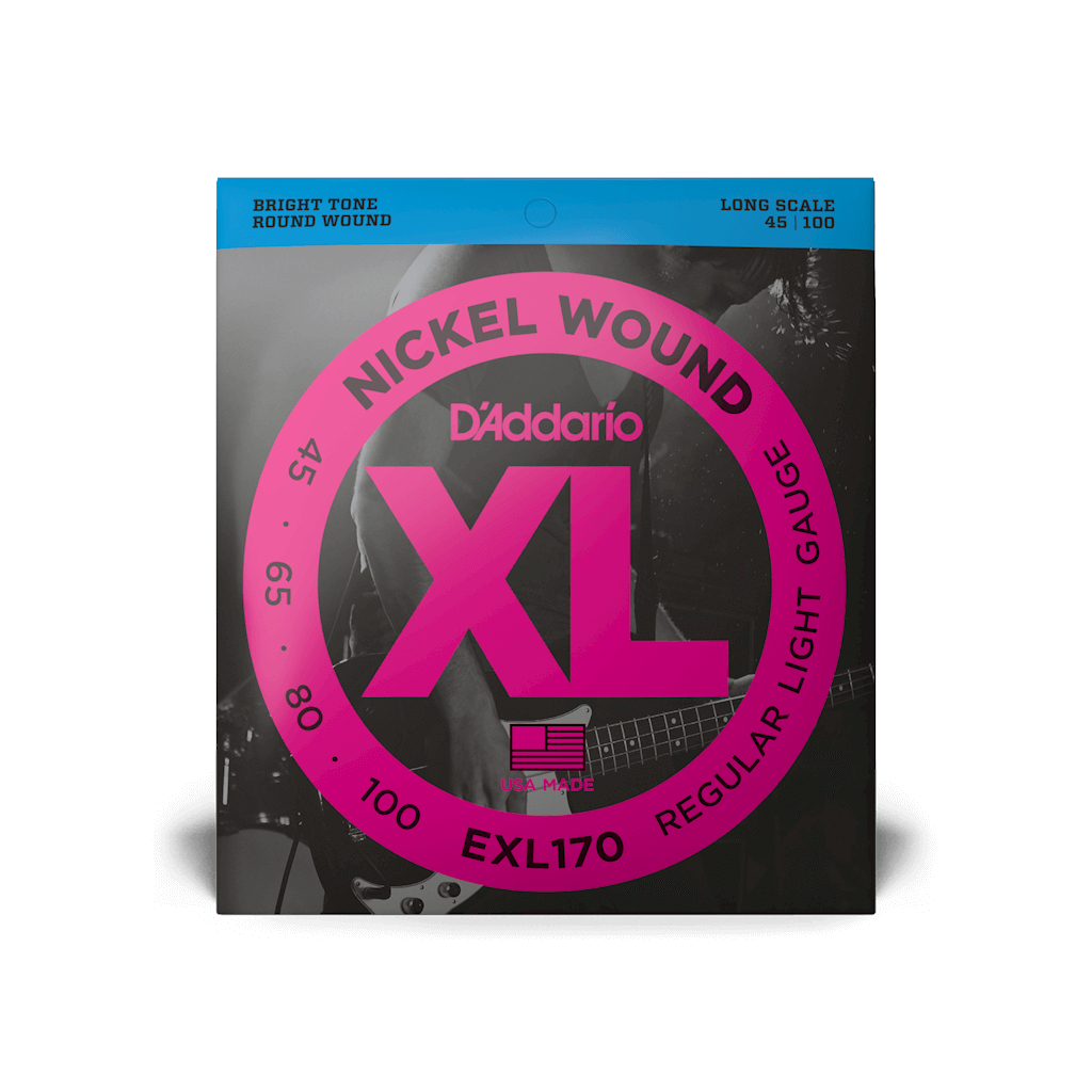 Струни для гітари D'Addario XL Nickel Wound Bass Regular Light (45-100) (EXL170) - зображення 1
