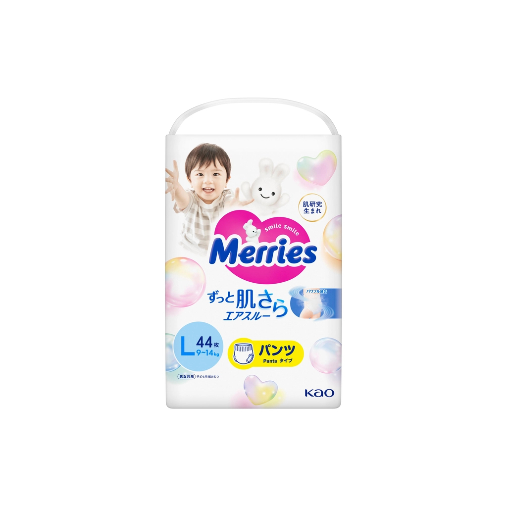 Підгузки Merries Трусики Super Jumbo L (9-14 кг) 44 шт. (4901301425874) - зображення 1