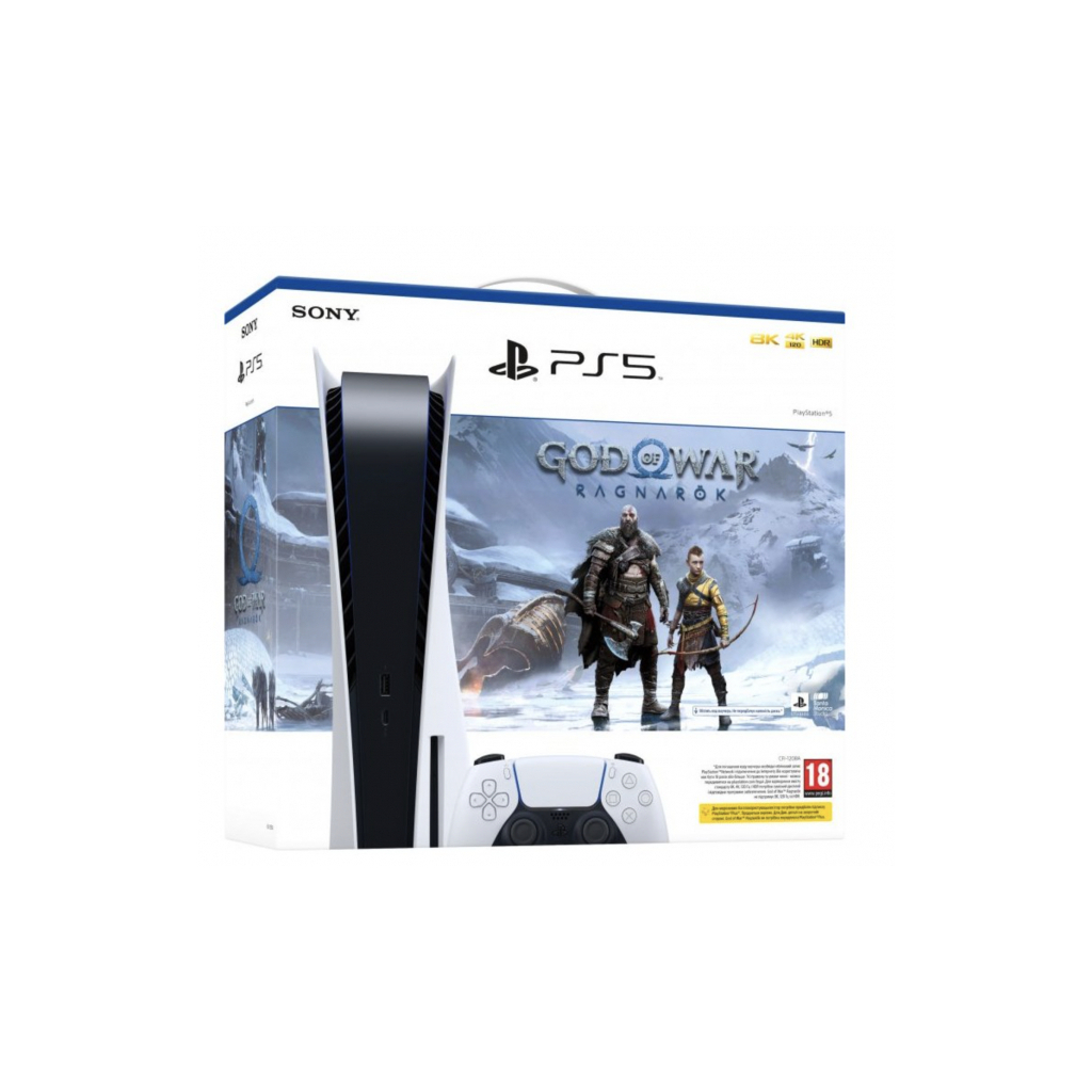 Ігрова консоль Sony PlayStation 5 Blu-Ray Edition 825GB + God of War Ragnarok Bundle (711719449492) - зображення 1
