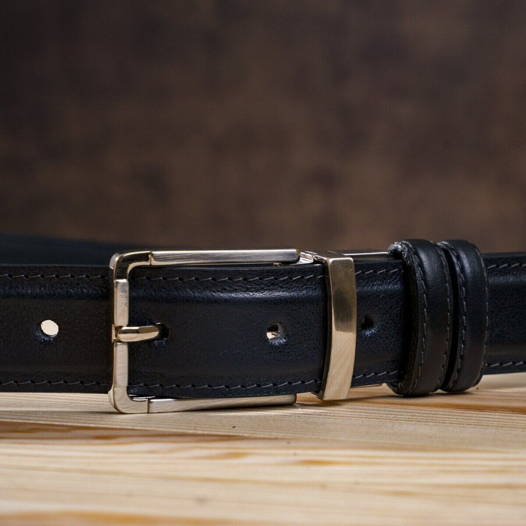 Ремінь Grande Pelle Брючний двосторонній Синій та Чорний (11156) - зображення 9
