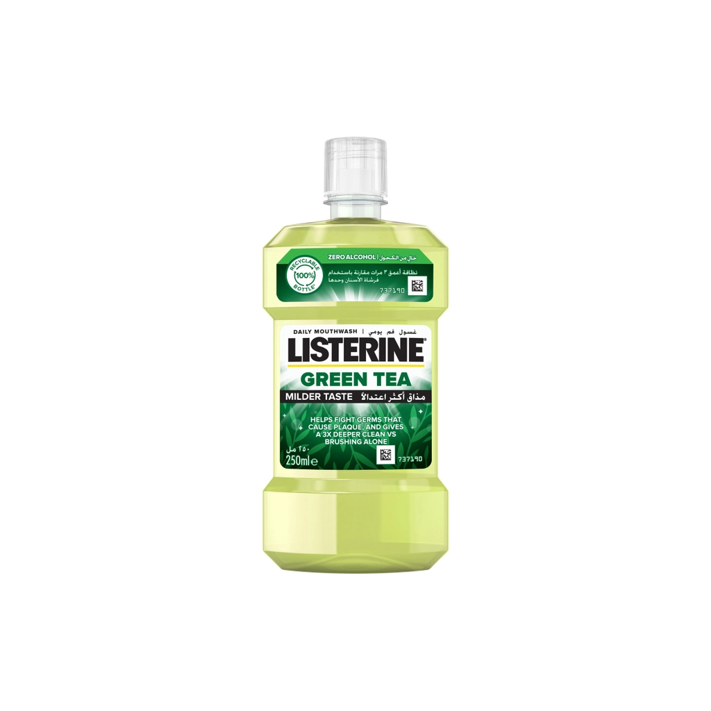 Ополіскувач для порожнини рота Listerine Зелений чай 250 мл (3574661253398/3574661253350) - зображення 1