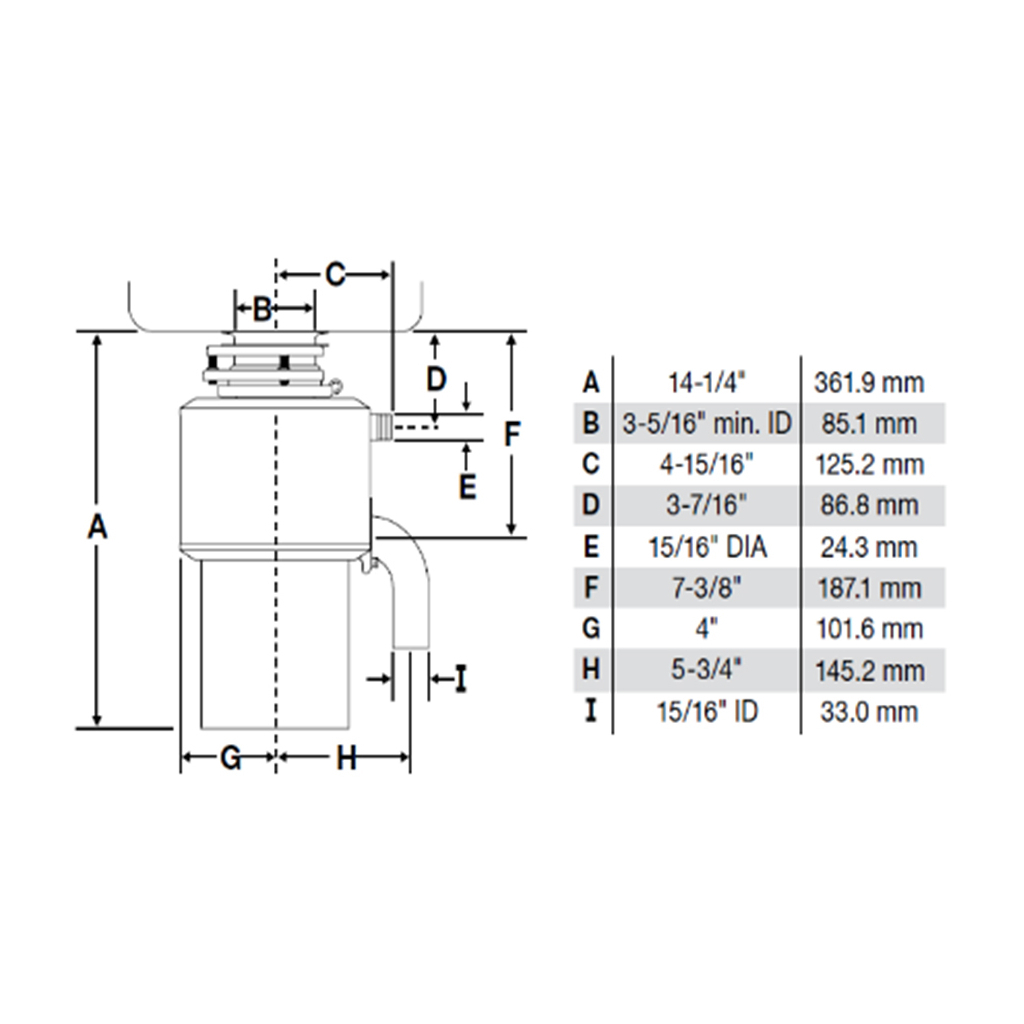 Подрібнювач харчових відходів In-Sink-Erator LC 50 - изображение 4