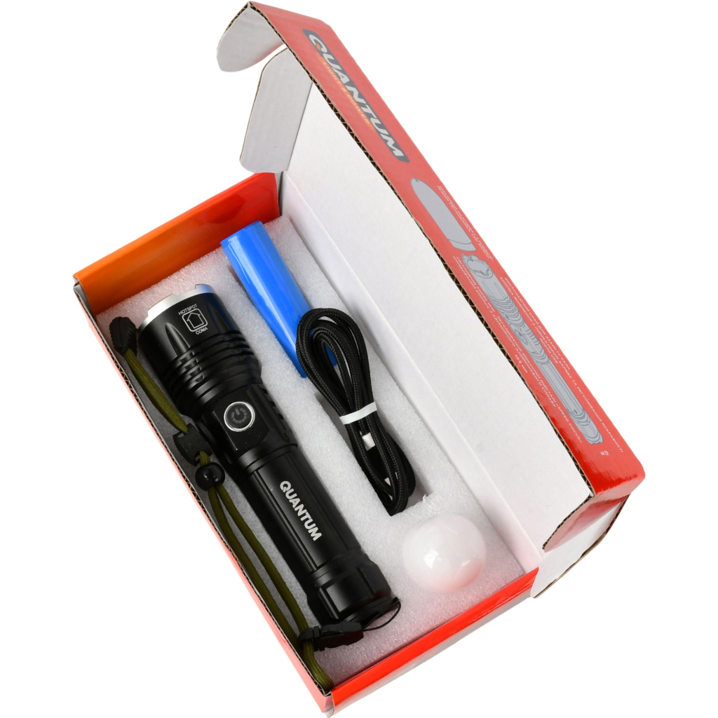 Ліхтар Quantum Solid Highlight 10W LED + дімер з функцією Power Bank (QM-FL1021-CB) - зображення 5