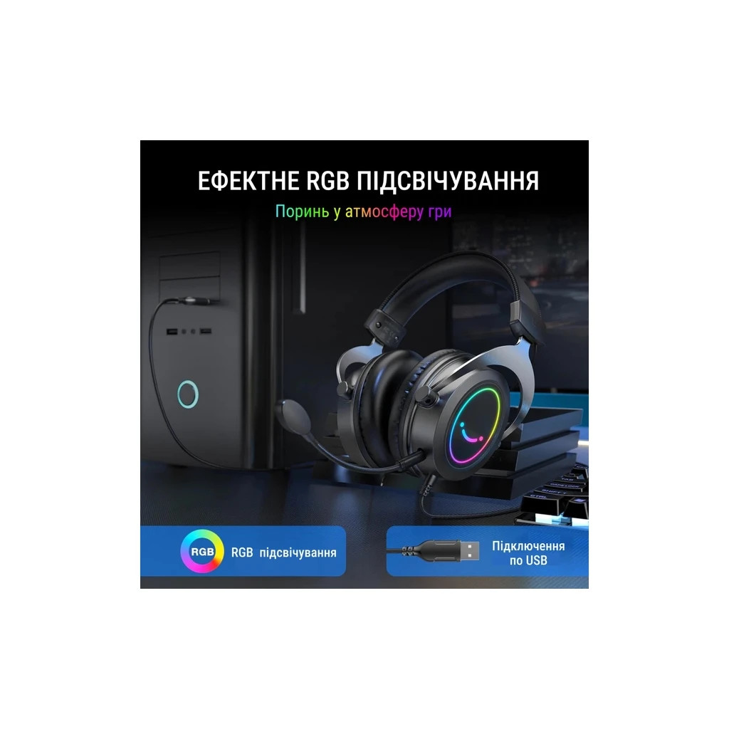 Навушники Fifine H3 RGB Black (H3) - изображение 5