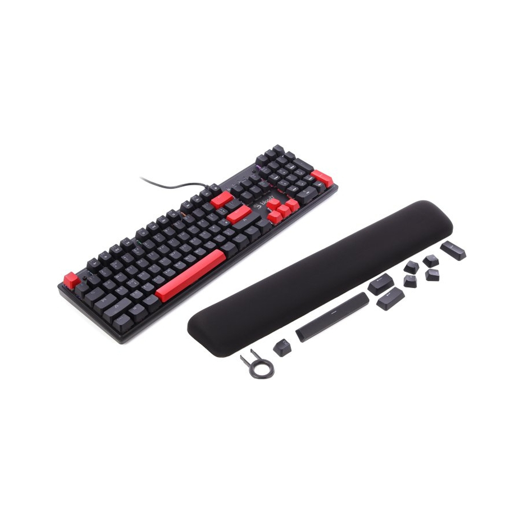 Клавіатура A4Tech Bloody S525N RGB BLMS Red Switch USB Fire Black (4711421002066) - зображення 4