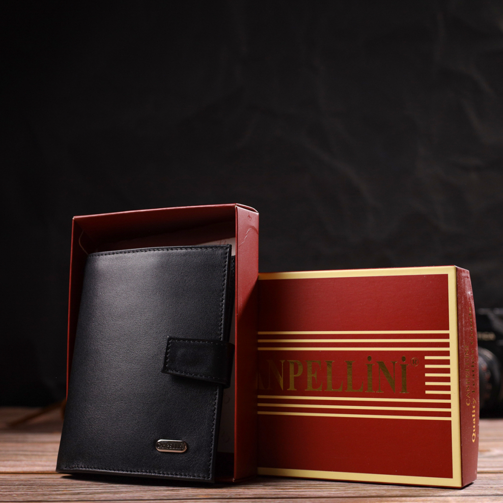 Портмоне Canpellini З натуральної шкіри Чорне (21857) - зображення 11