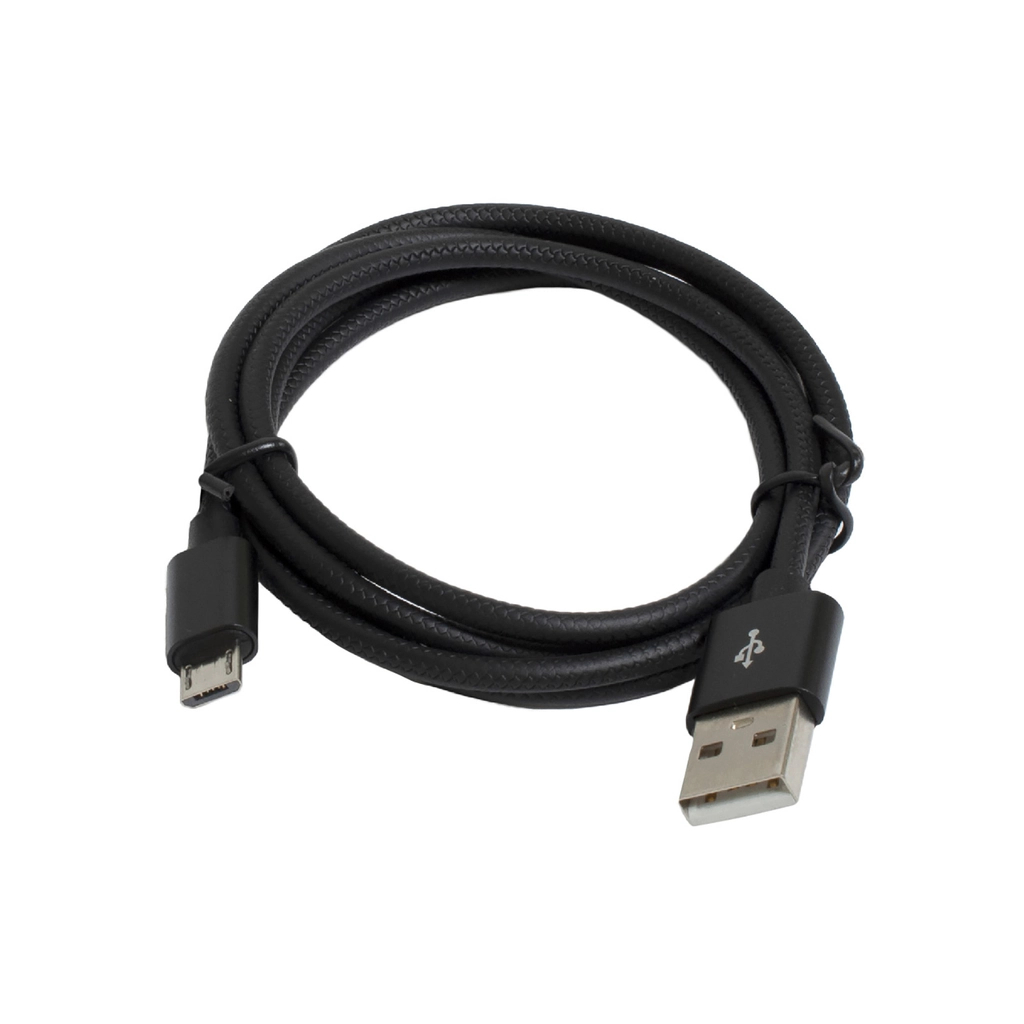 Дата кабель USB 2.0 AM to Micro 5P 1.0m 2.4A black Patron (CAB-PN-USB-MICRO-1-B) - зображення 1
