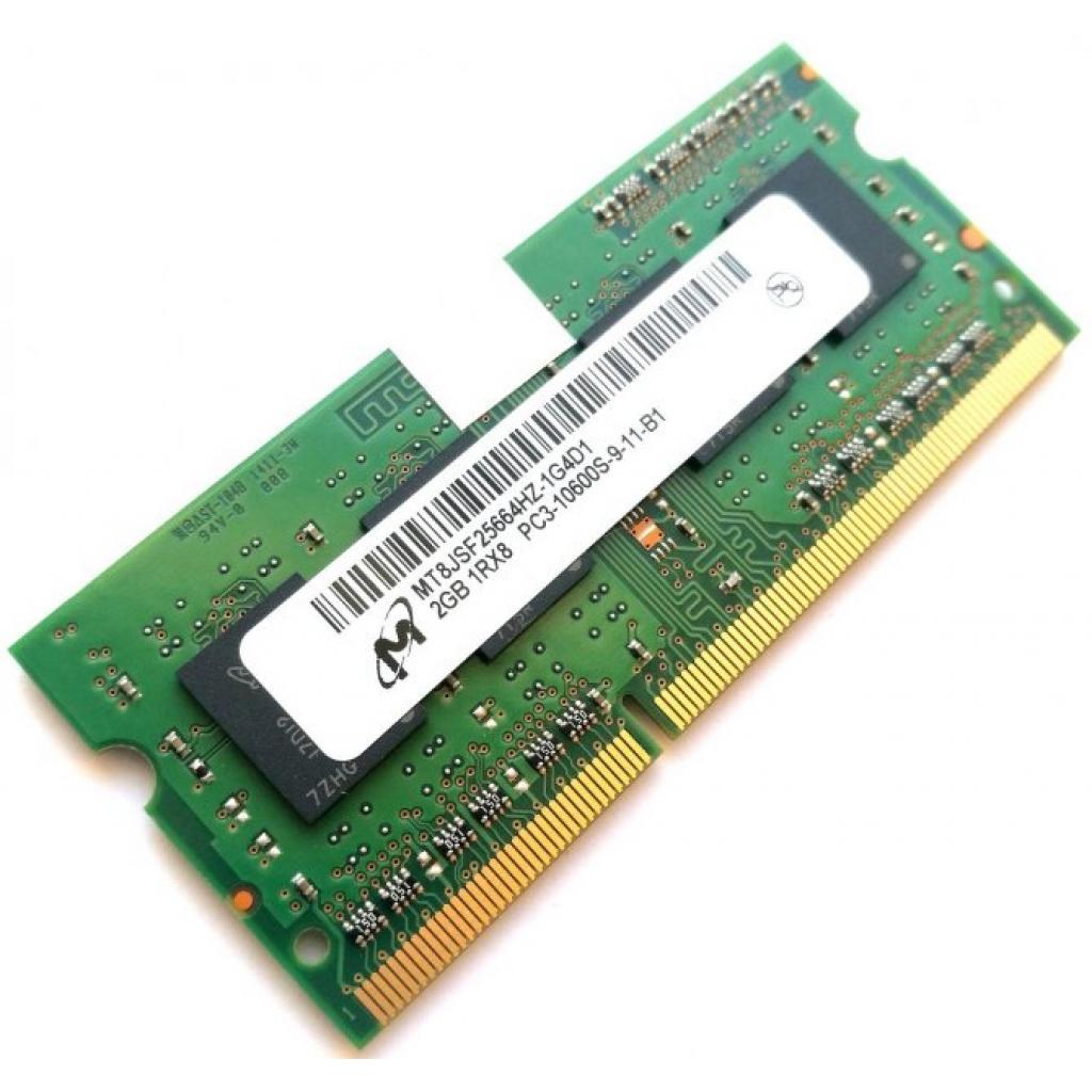Модуль пам'яті для ноутбука SoDIMM DDR3 2GB 1333 MHz Micron (MT8JSF25664HZ-1G4D1) - зображення 2