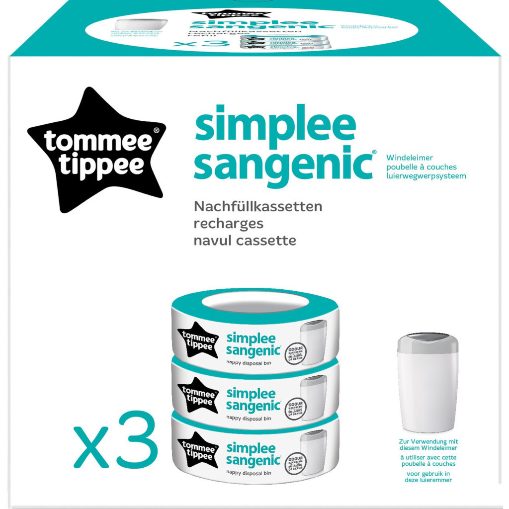 Касета для накопичувача підгузників Tommee Tippee Sangenic Simplee 3 шт (30004) - зображення 2