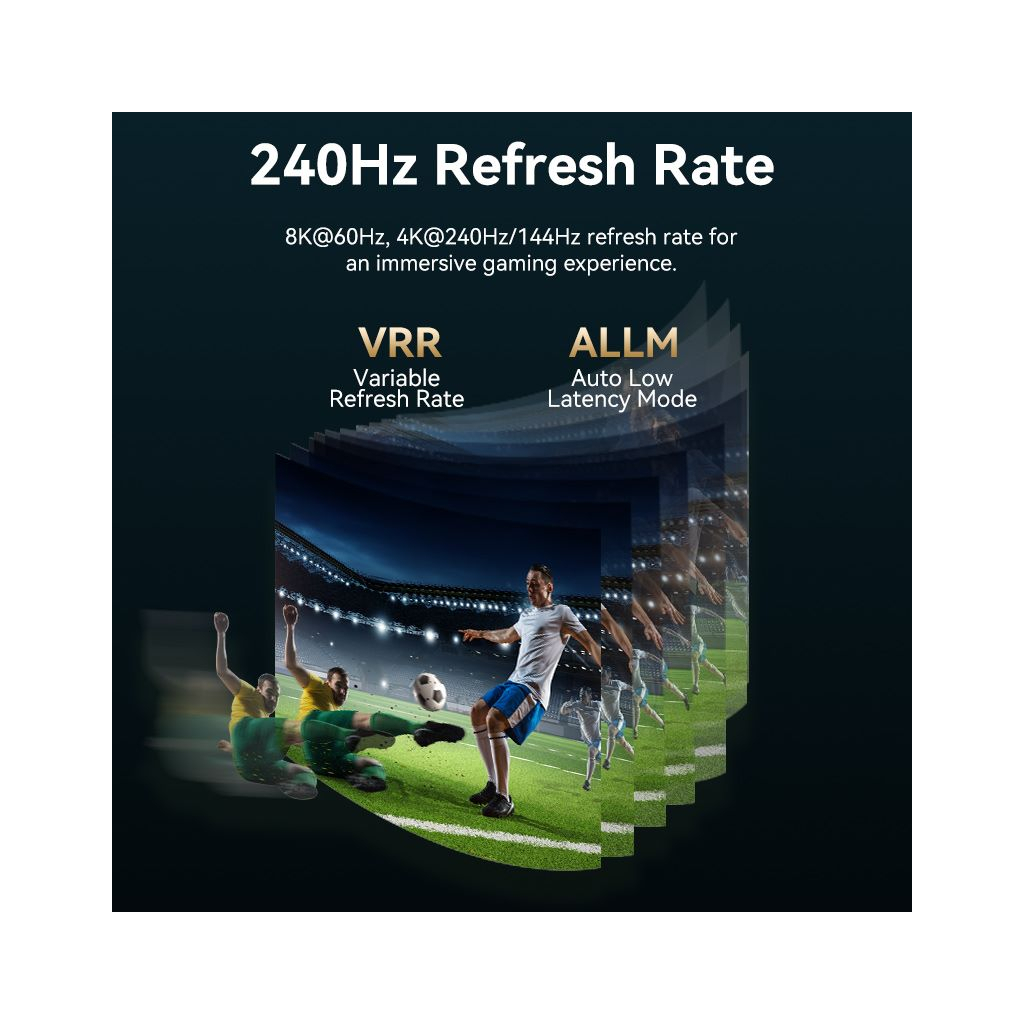 Кабель мультимедійний USB-C 3.1 to HDMI 1.8m 8K 60 Гц Zinc Alloy TPE Black Vention (CRCBAC) - зображення 6