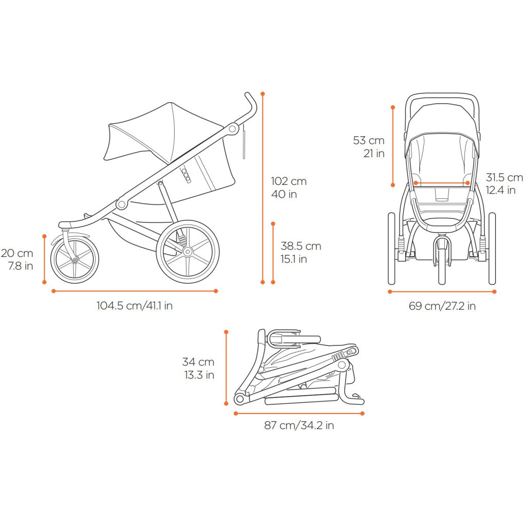 Коляска Thule Urban Glide 2 Dark Shadow (TH 10101950) - зображення 5