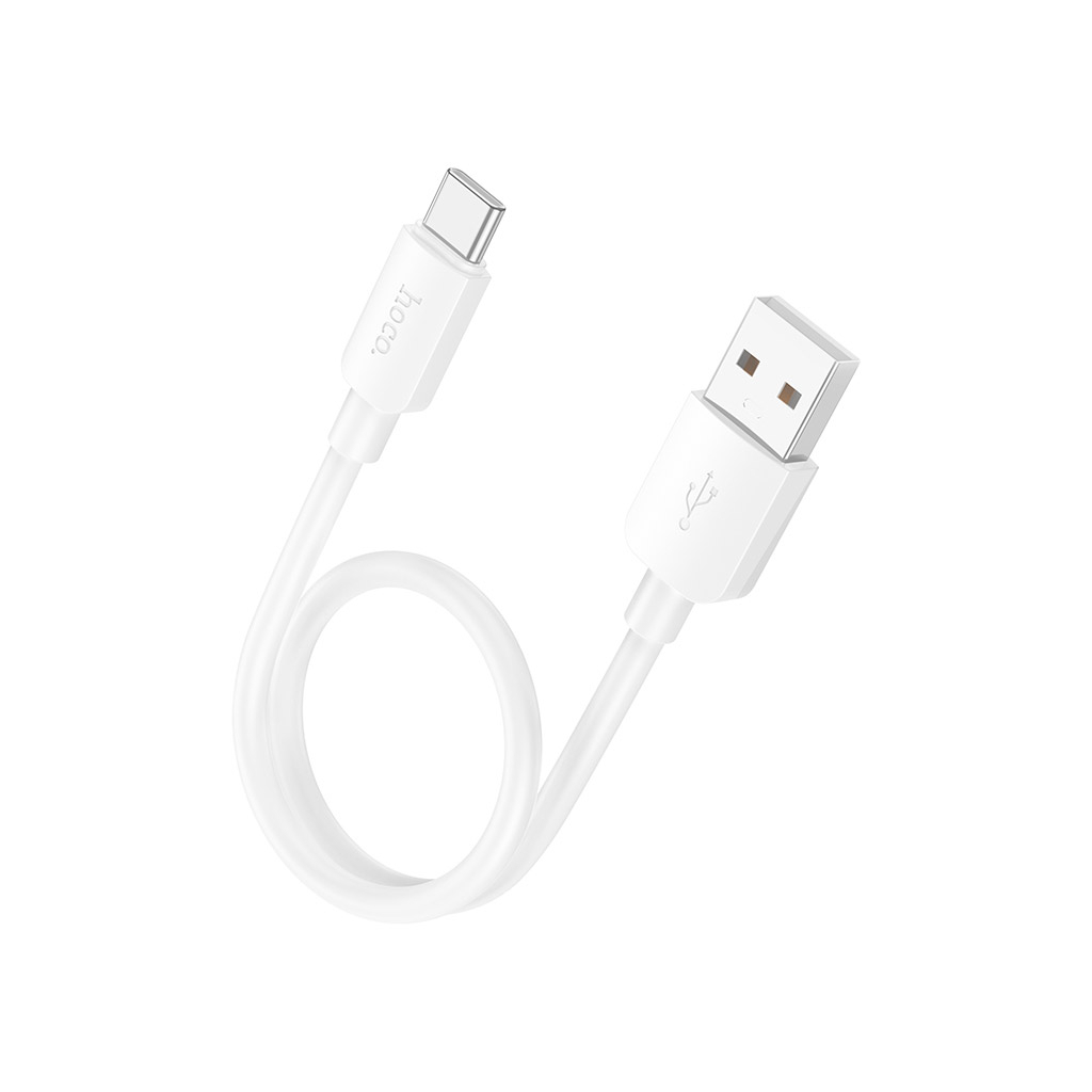 Дата кабель USB 2.0 AM to USB-C 0.25m Hyper 27W X96 white HOCO (6942007609418) - зображення 2