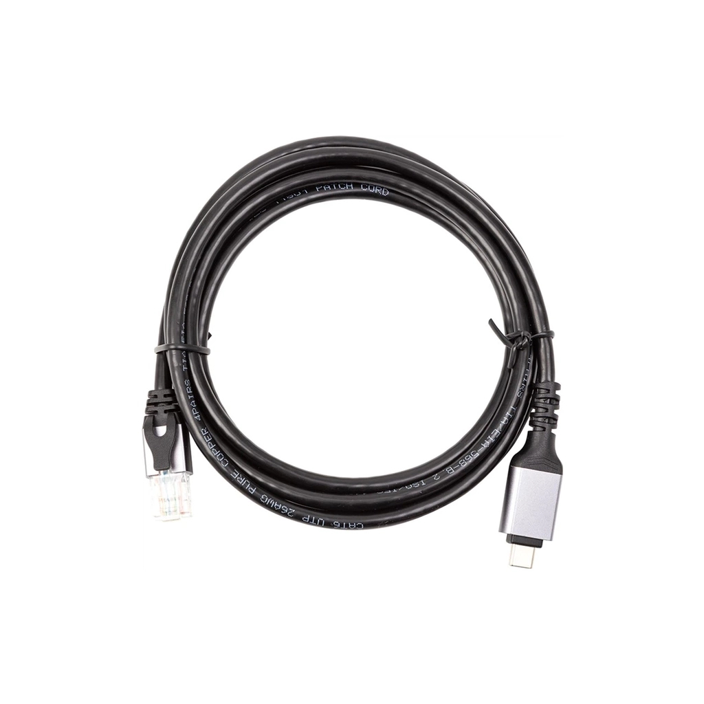 Дата кабель USB-C to RJ45 Ethernet 2.0m PowerPlant (CA914920) - зображення 1