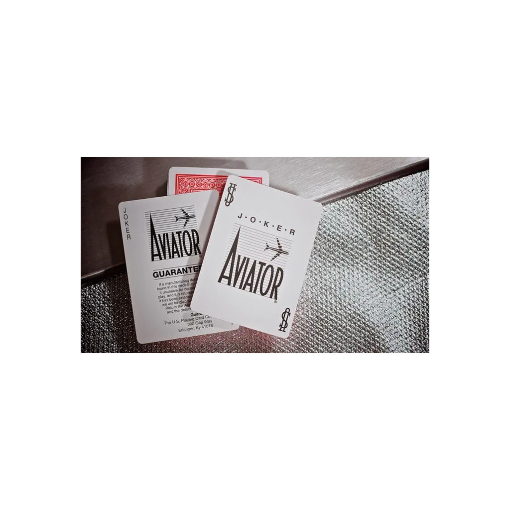 Гральні карти Bicycle Aviator Standard Index (red, blue) (AIRB) - зображення 5