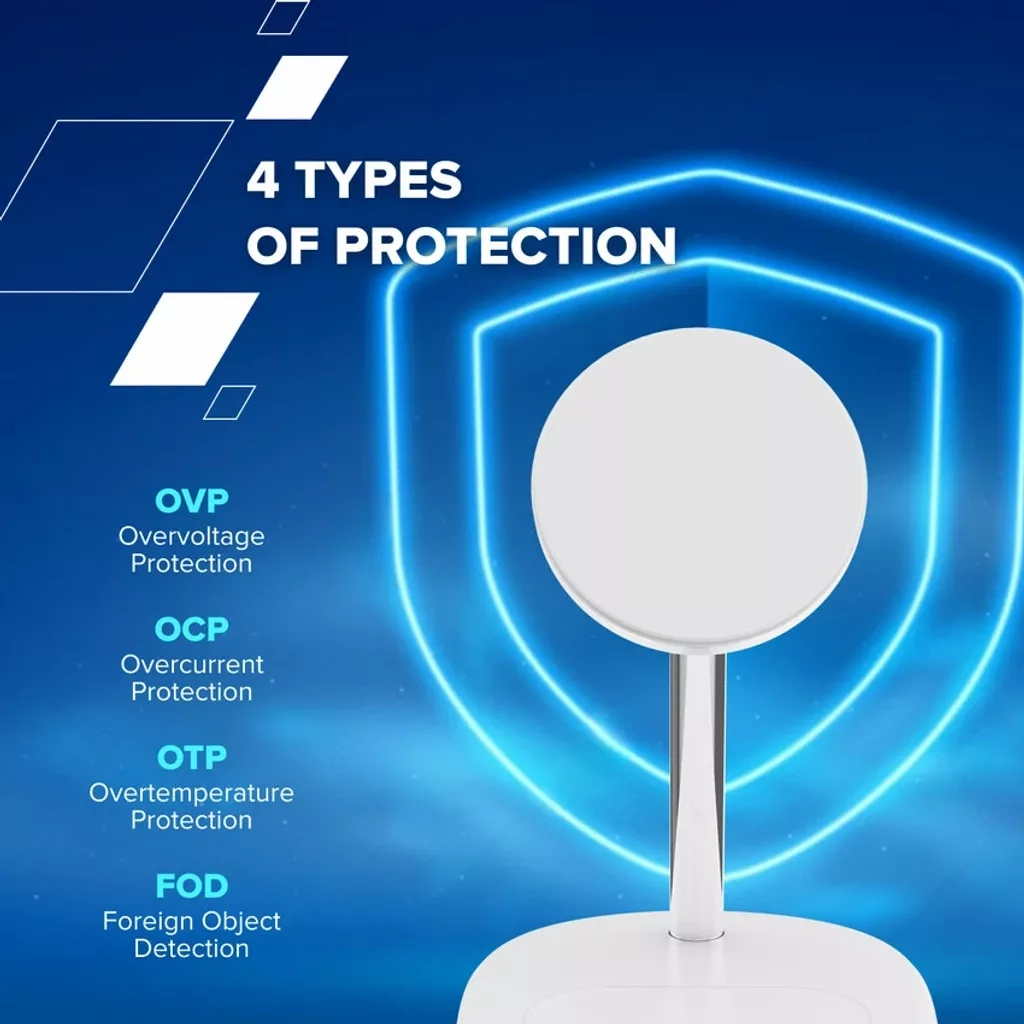 Зарядний пристрій Canyon wireless charger WCS-205 15W Qi2 2in1 w/o adapter Black (CNS-WCS205BW/A) - изображение 7