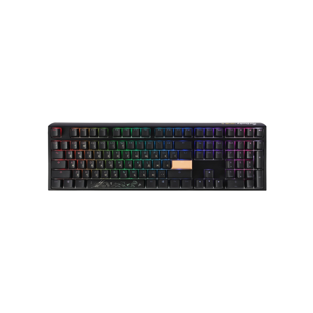 Клавіатура Ducky One 3 Cherry MX Blue RGB UA USB Black (DKON2108ST-CUAPXCLAWSC1) - зображення 1