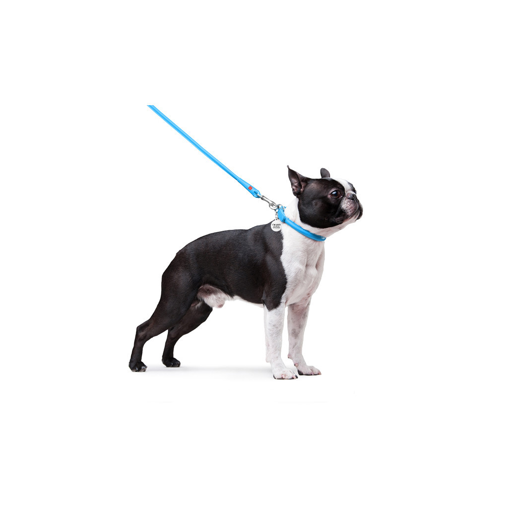 Повідець для собак WAUDOG Glamour круглий XS d 8 мм Д 122 см блакитний (33772) - зображення 3