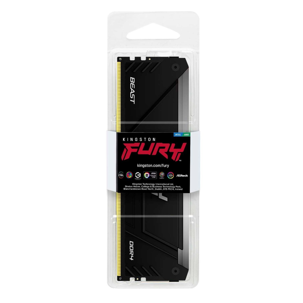 Модуль пам'яті для комп'ютера DDR4 16GB 3200 MHz Beast RGB Kingston Fury (ex.HyperX) (KF432C16BB12A/16) - зображення 4