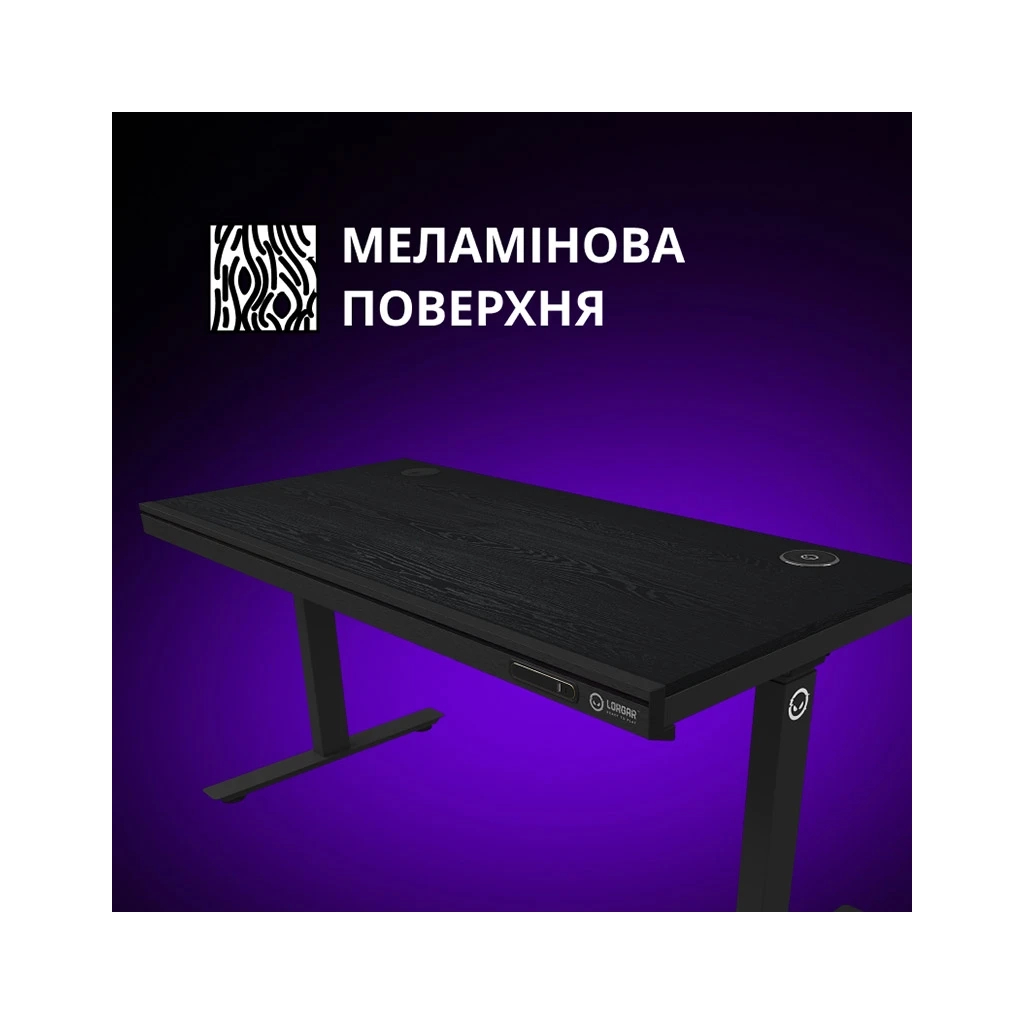 Комп'ютерний стіл Lorgar PRO 80G Glass Black (LRG-DP80G) - изображение 6