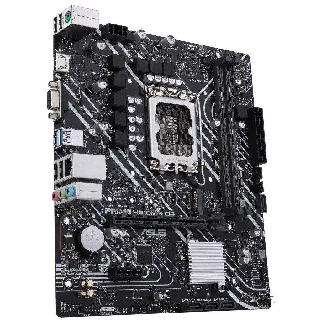 Материнська плата ASUS PRIME H610M-K D4 - зображення 4
