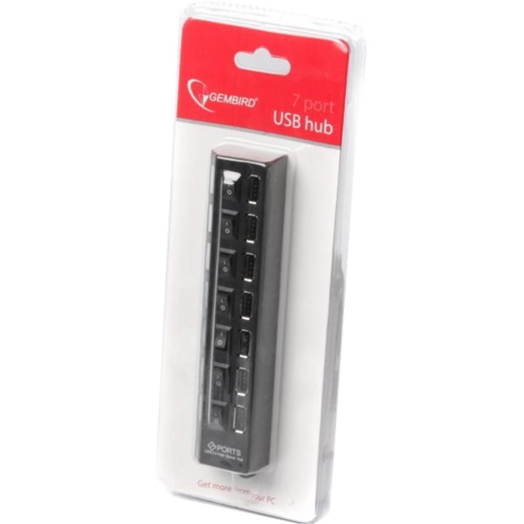 Концентратор 7 port USB 2.0 Gembird (UHB-U2P7-03) - зображення 4