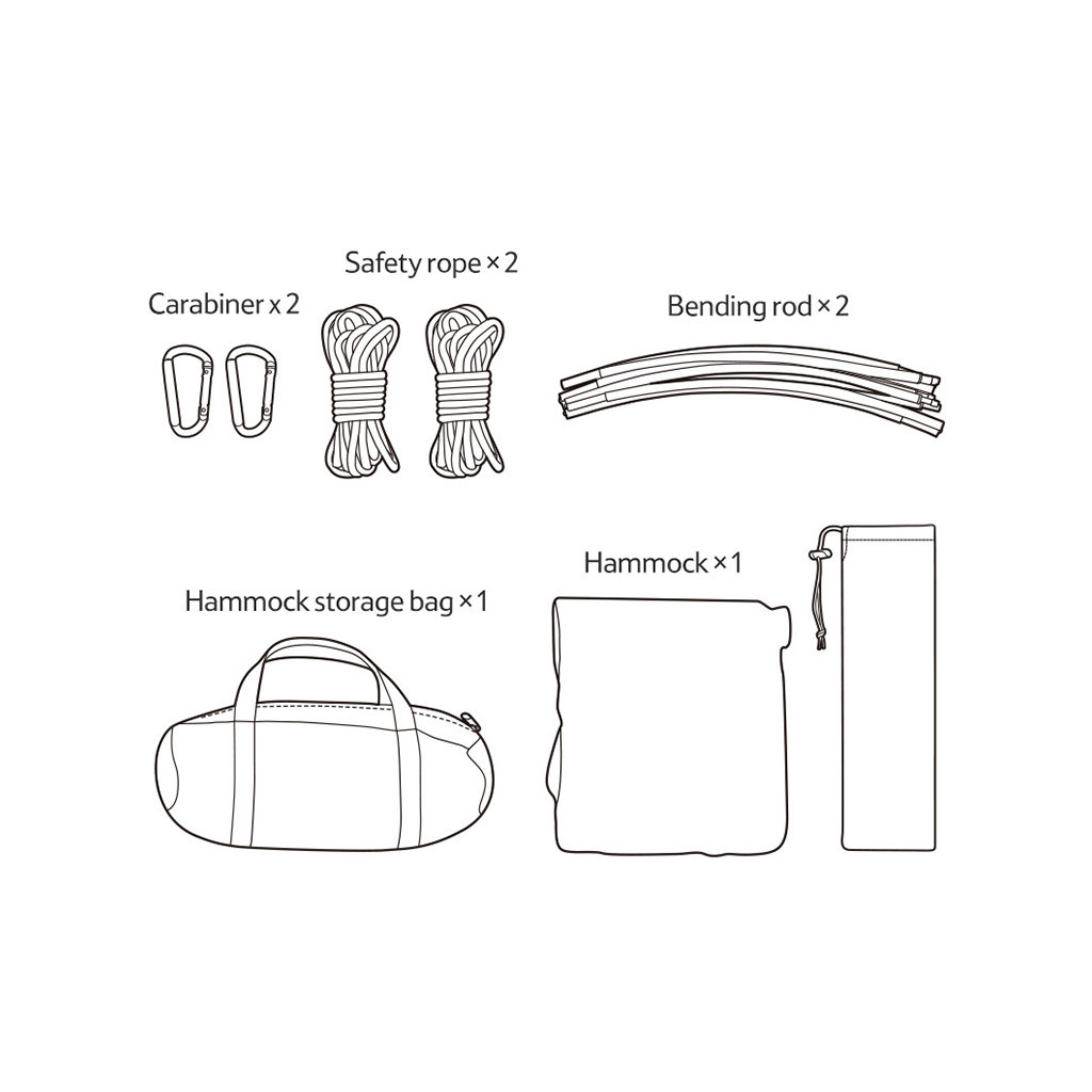 Гамак Naturehike з дугами без перекидання NH22DC008 темно-синій (6927595700747) - зображення 4