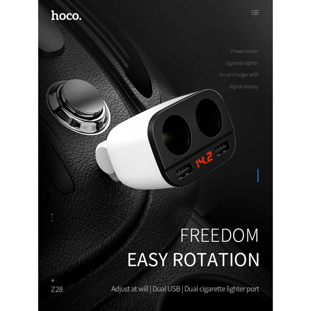 Зарядний пристрій HOCO HOCO Z28 Power ocean 2xUSB + display White (6957531091967) - зображення 10