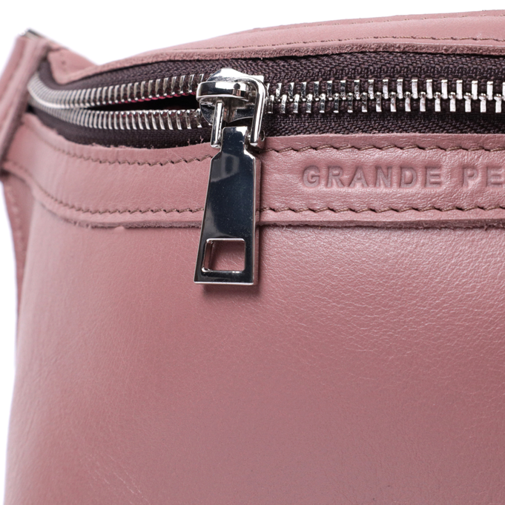 Сумка Grande Pelle Бананка з натуральної шкіри Бежева (22816) - зображення 7