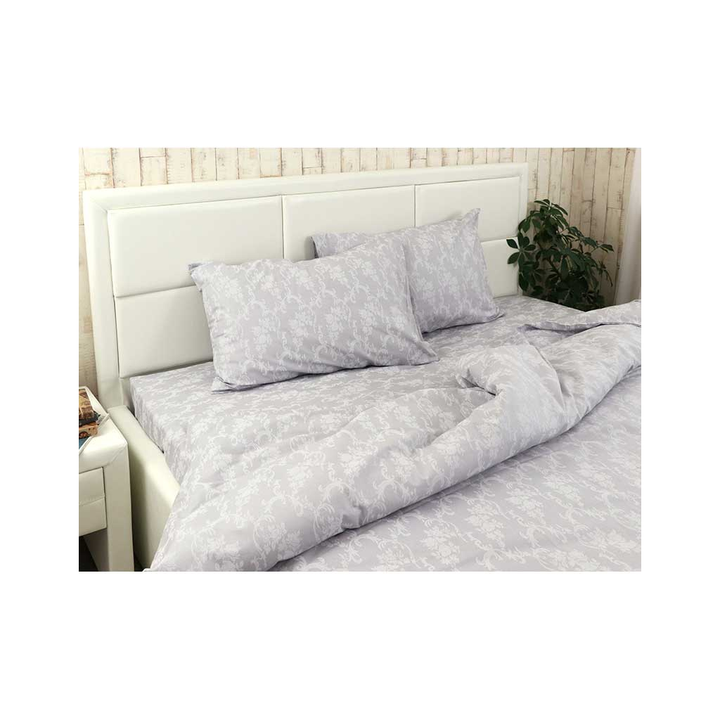 Простирадло Руно бязь Вензель сіра 200х220 см (82.114Б_Сірий вензель) - зображення 4